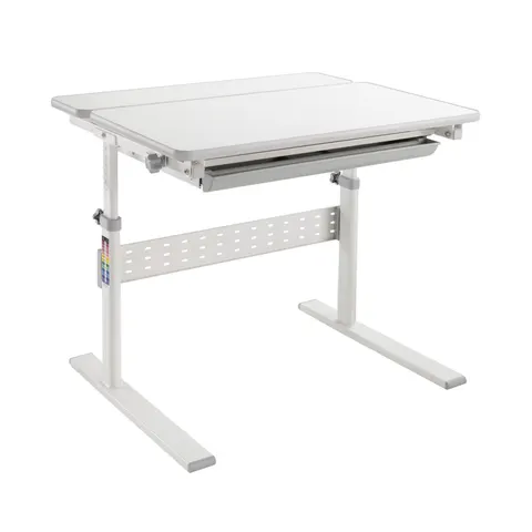 Birou reglabil pe înălțime RFG Ergo Kids, pentru copii, 800 x 660 x 540–760 mm, gri