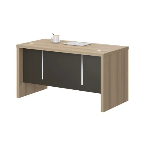 Birou de lucru RFG Milano, 1400 x 700 x 750 mm, stejar deschis și gri închis