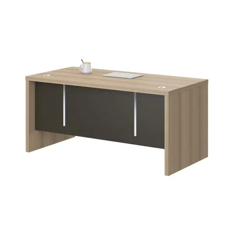 Birou de lucru RFG Milano, 1600 x 790 x 750 mm, stejar deschis și gri închis