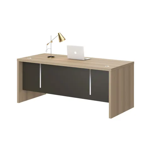 Birou de lucru RFG Milano, 1800 x 790 x 750 mm, stejar deschis și gri închis