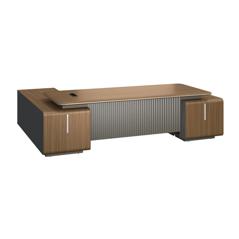 Birou RFG Parma, 2800 x 2050 x 760 mm, Nuc și grafit perlat