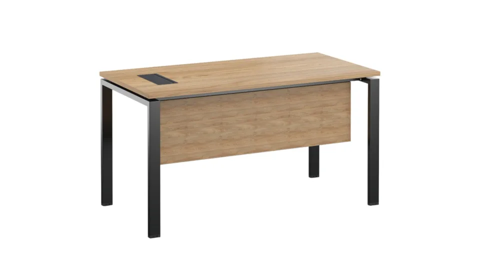 Birou RFG Monaco, 1400 x 700 x 750 mm, PAL 25 mm, blat ulm, picioare metalice negre