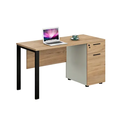 Birou RFG Monaco, cu container, 1200 x 600 x 750 mm, ulm și negru