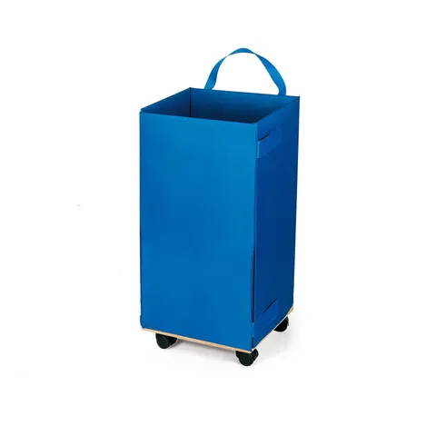 Nowa Szkola Container, cu roți, 380 x 380 x 800 mm, albastru