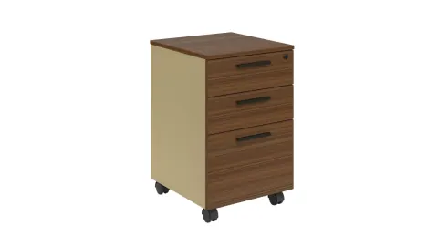 Container birou RFG Elmaz pentru birou, 400 x 420 x 620 mm, pal melaminat, stejar australian și gri