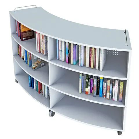 Raft bibliotecă RFG Active Book, cu roți, oval