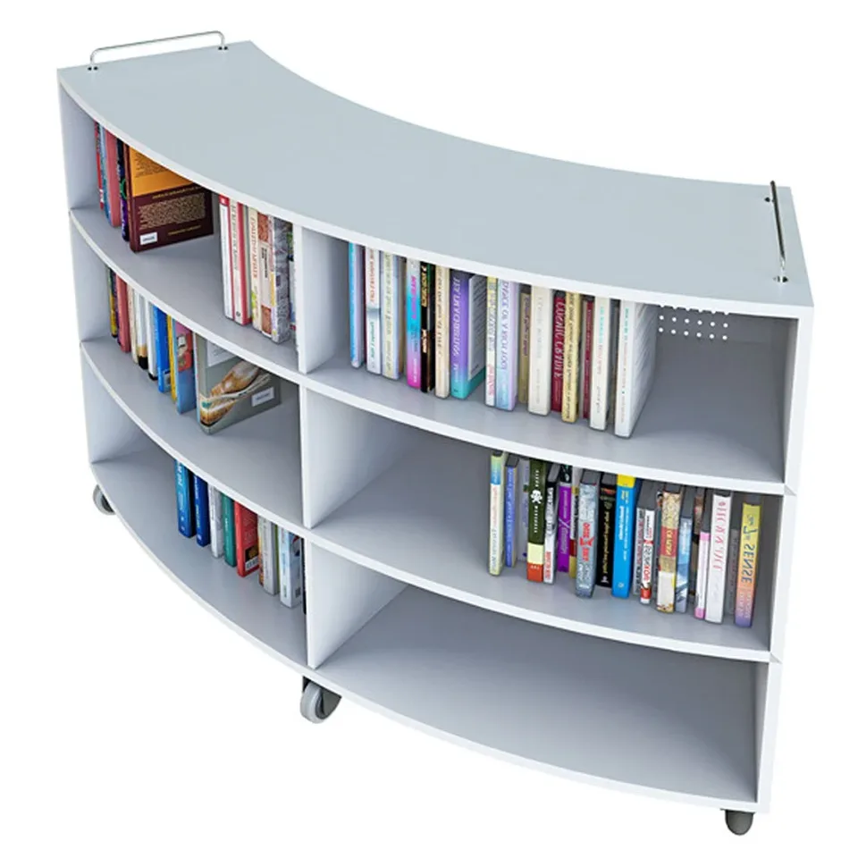 Raft bibliotecă RFG Active Book, cu roți, oval