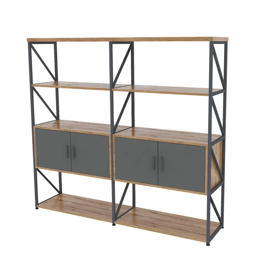 Raft RFG London, patru polițe, corp selenit, 160 x 40 x 160 cm, expus asamblat