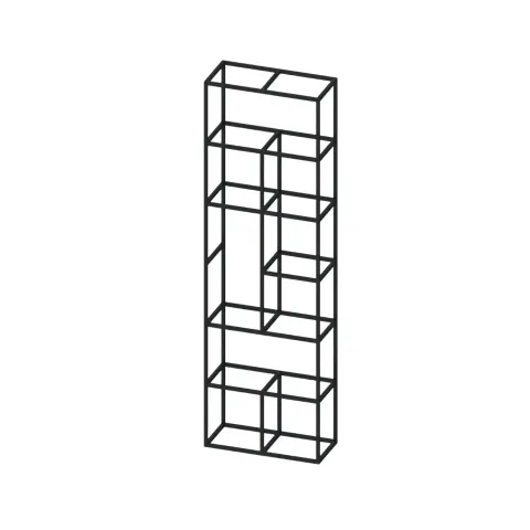 RFG Raft Boxi M, metal, 720 x 370 x 2120 mm, negru