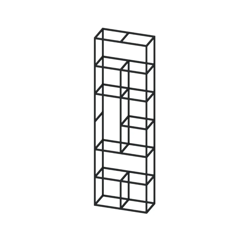 RFG Raft Boxi M, metal, 720 x 370 x 2120 mm, negru