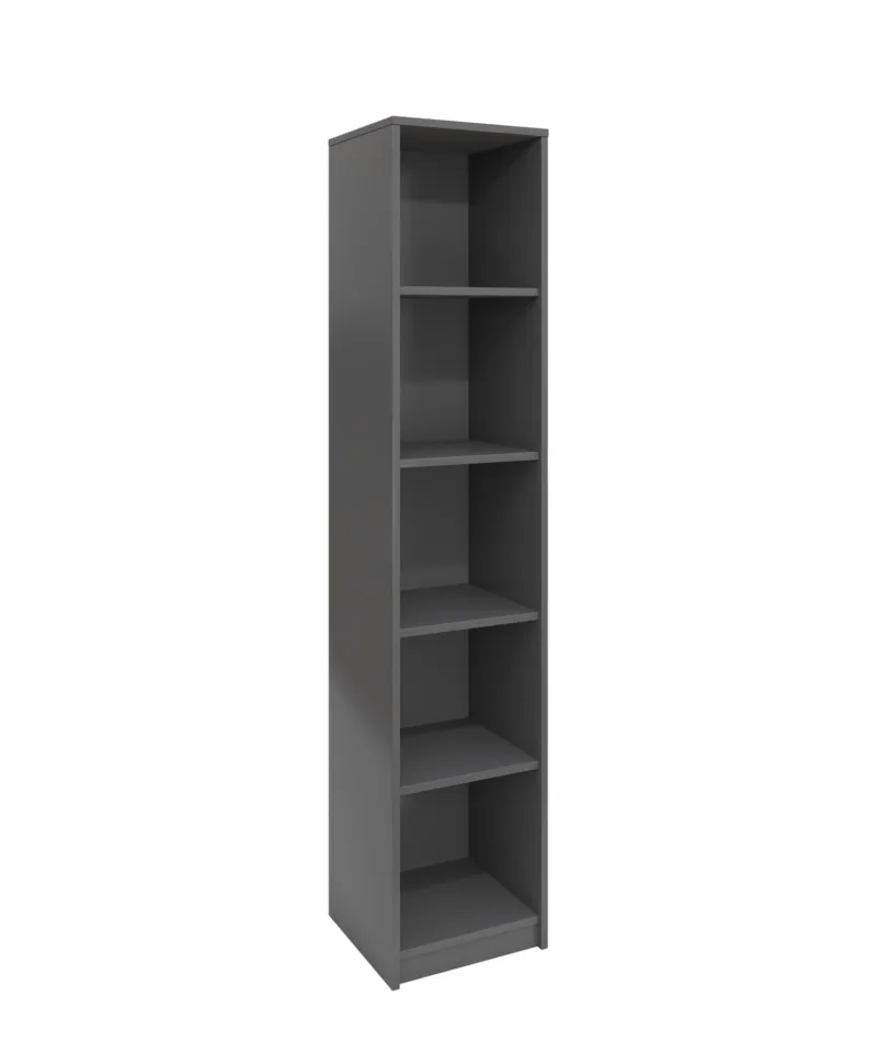 Bibliotecă RFG RS3 Parma, 420 x 400 x 2000 mm, PAL 18 mm, grafit perlat