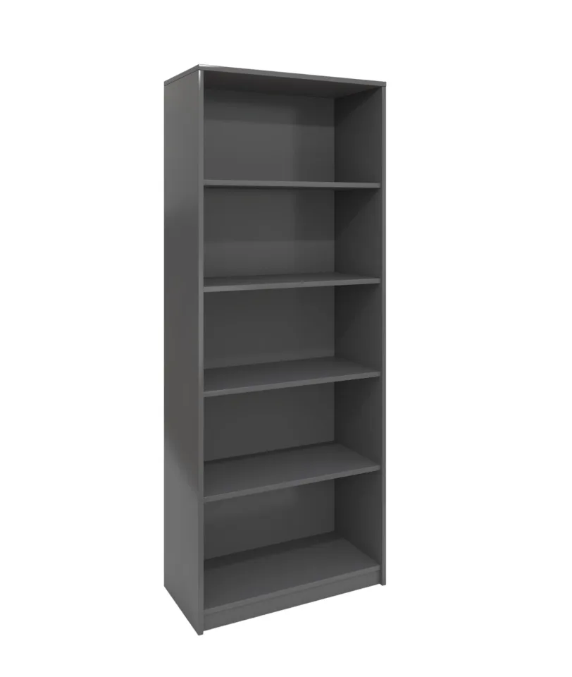 Bibliotecă RFG RS6 Parma, 800 x 400 x 2000 mm, PAL 18 mm, grafit perlă