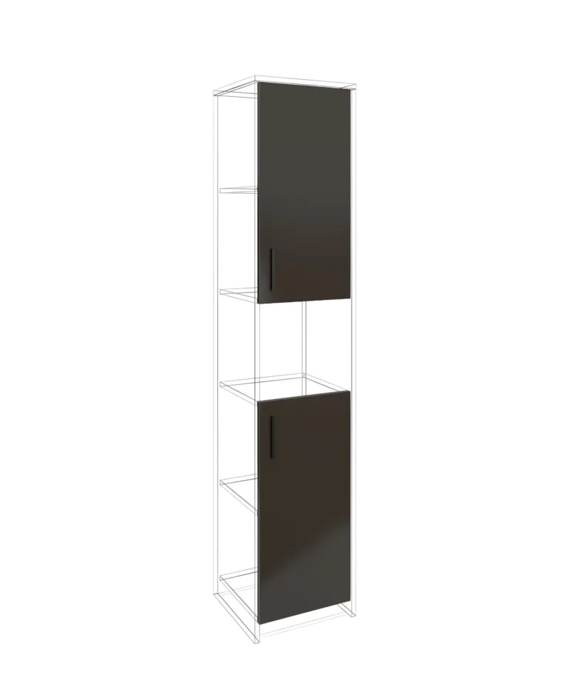 Ușă RFG RV3 Chicago S3, 380 x 18 x 760 mm, pal 18 mm, set 2 buc., gri închis