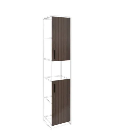 Ușă RFG RV3 Lisabon S3, 380 x 18 x 760 mm, PAL 18 mm, set de 2, stejar închis