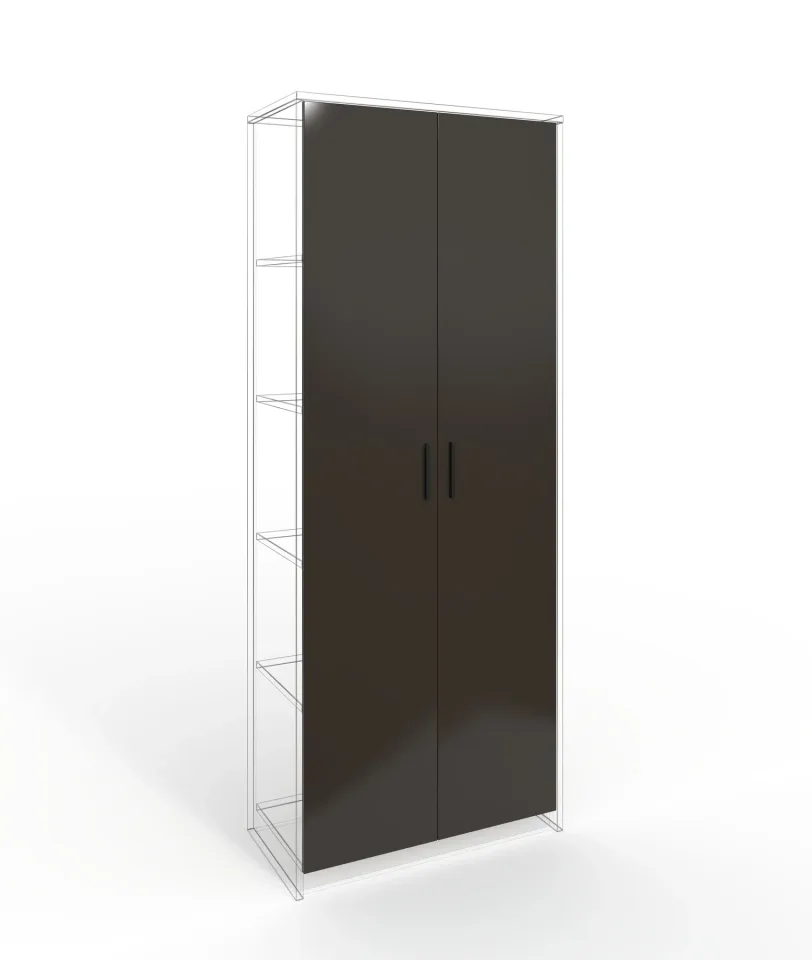 Ușă RFG RV1 Chicago, 380 x 18 x 1920 mm, PAL 18 mm, gri închis