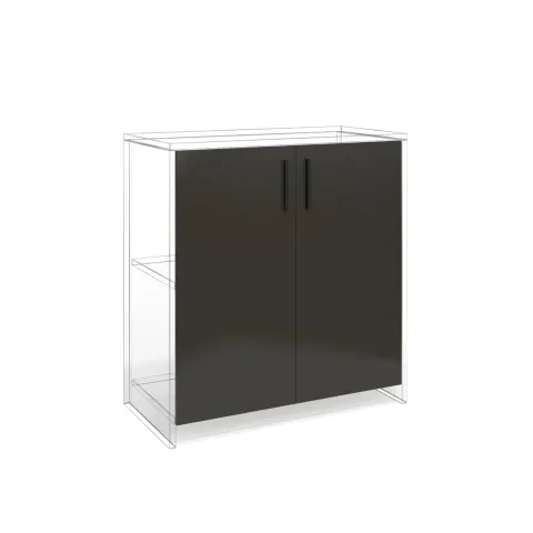 Ușă RFG RV3 Milano, 380 x 18 x 760 mm, PAL 18 mm, set de 2, gri închis