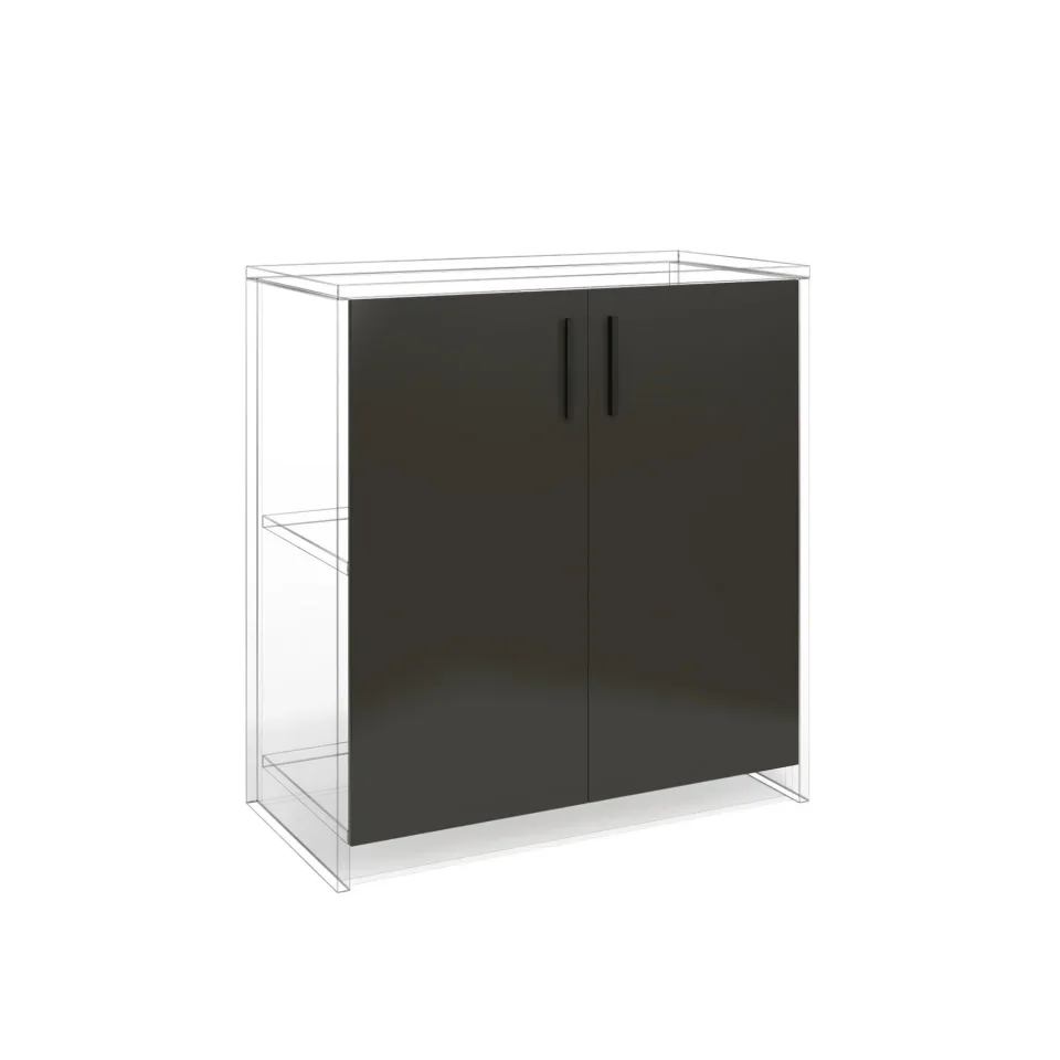Ușă RFG RV3 Milano, 380 x 18 x 760 mm, PAL 18 mm, set de 2, gri închis