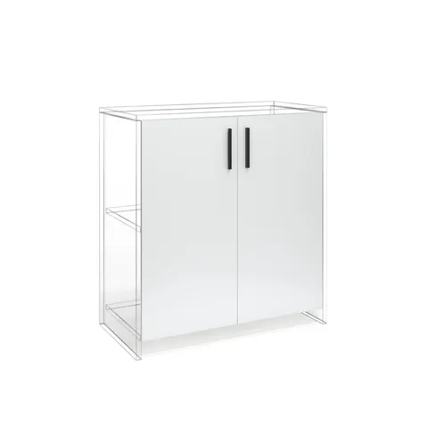 Ușă RFG RV3 Monaco S4, 380 x 18 x 760 mm, pal 18 mm, set de 2, albă