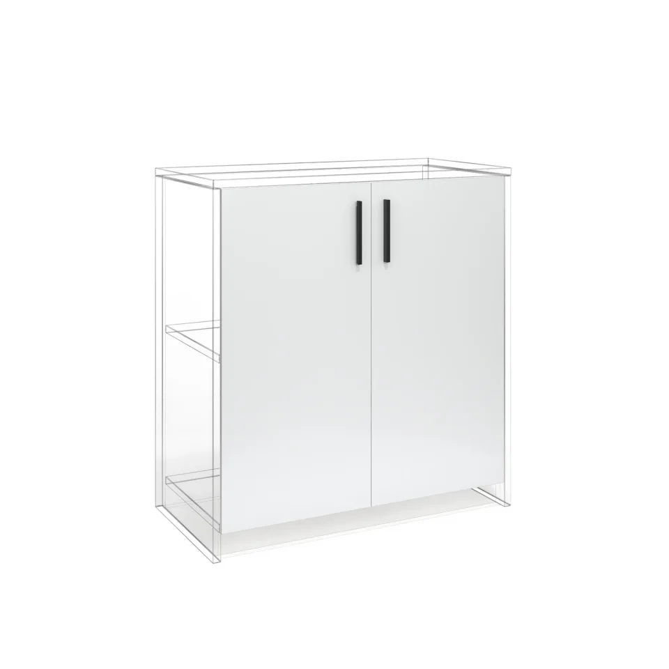Ușă RFG RV3 Monaco S4, 380 x 18 x 760 mm, pal 18 mm, set de 2, albă