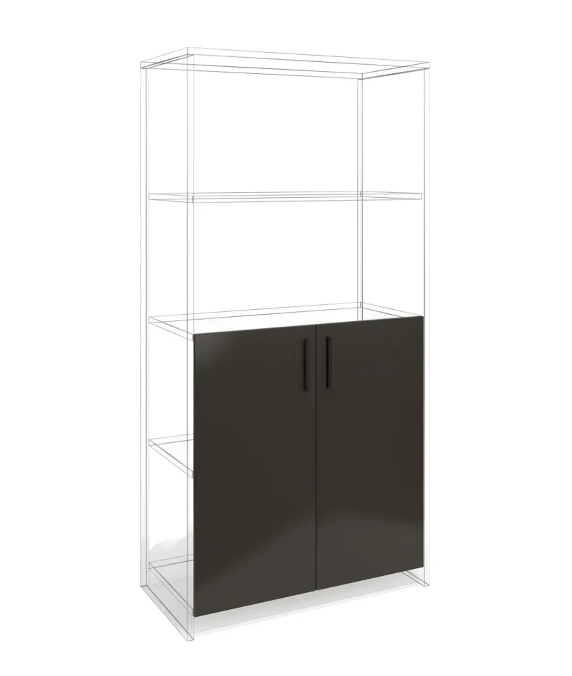 Ușă RFG RV3 Chicago S5, 380 x 18 x 760 mm, pal 18 mm, set 2 bucăți, gri închis