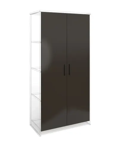 Ușă RFG RV2 Chicago, 380 x 18 x 1540 mm, PAL 18 mm, set 2 bucăți, gri închis