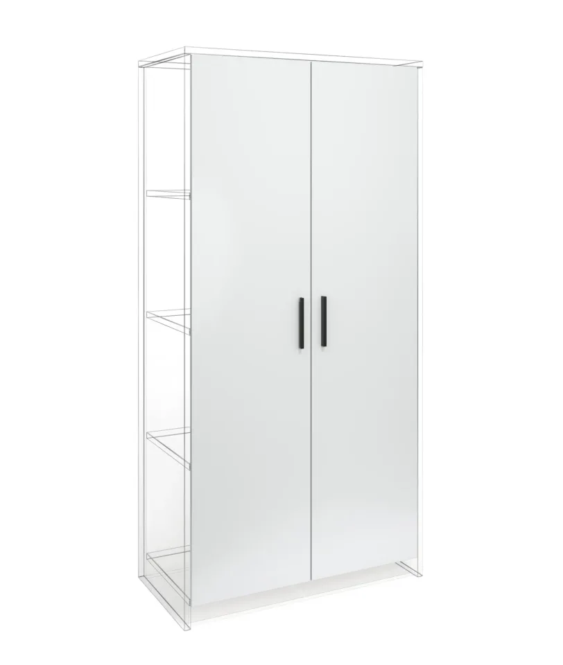 Ușă RFG RV2 Milano, 380 x 18 x 1540 mm, PAL 18 mm, set de 2, albă
