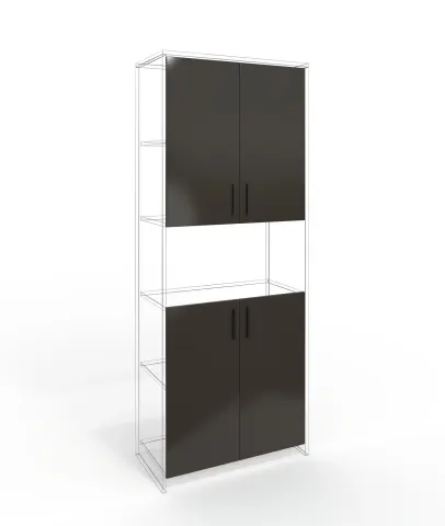 Ușă RFG RV3 Chicago, 380 x 18 x 760 mm, PAL 18 mm, set de 4, gri închis
