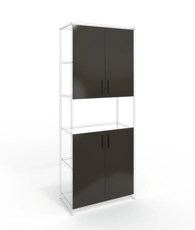 Ușă RFG RV3 Chicago, 380 x 18 x 760 mm, PAL 18 mm, set de 4, gri închis