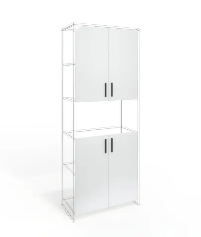 Ușă RFG RV3 Monaco, 380 x 18 x 760 mm, PAL 18 mm, set 4 bucăți, alb