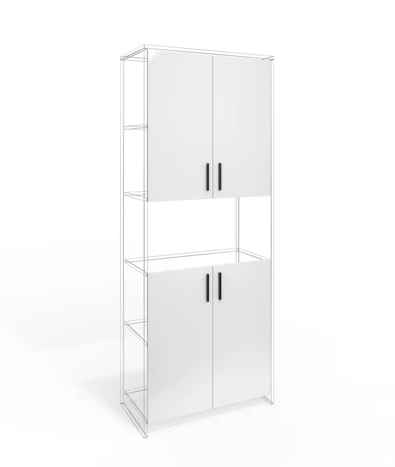 Ușă RFG RV3 Monaco, 380 x 18 x 760 mm, PAL 18 mm, set 4 bucăți, alb