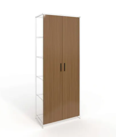Ușă RFG RV1 Parma, 380 x 18 x 1920 mm, PAL 18 mm, set 2 bucăți, nuc