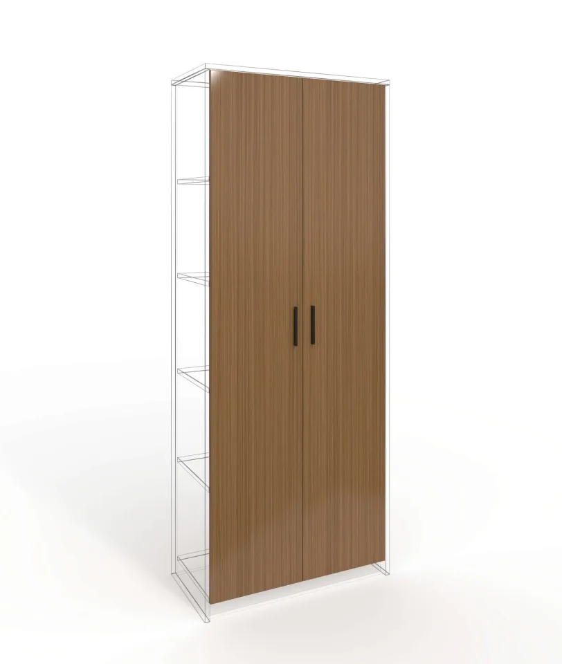 Ușă RFG RV1 Parma, 380 x 18 x 1920 mm, PAL 18 mm, set 2 bucăți, nuc