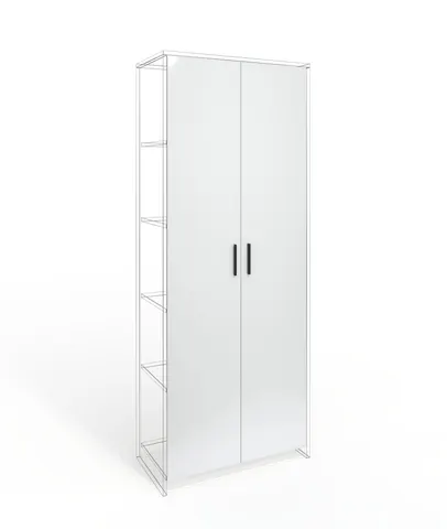 Ușă RFG RV1 Monaco, 380 x 18 x 1920 mm, PAL 18 mm, set 2 bucăți, albă