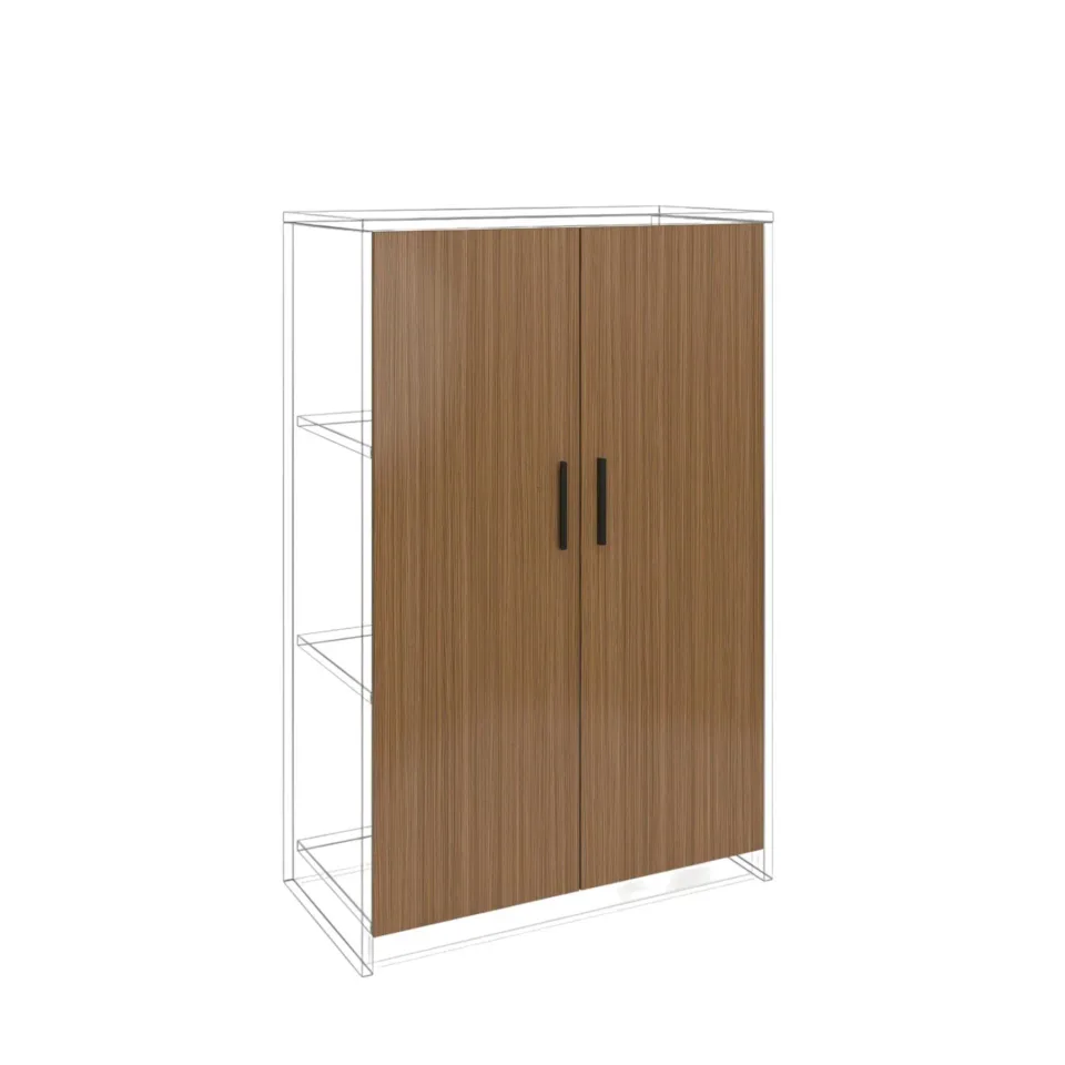 Ușă RFG RV7 Parma, 380 x 18 x 1110 mm, PAL 18 mm, set de 2, nuc