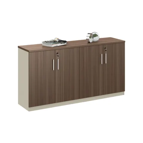 Dulap RFG Lisabon, 1600 x 400 x 840 mm, stejar închis și gri