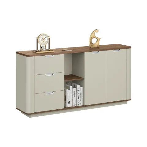 Dulap RFG Elmaz, 1800 x 400 x 900 mm, stejar australian și gri
