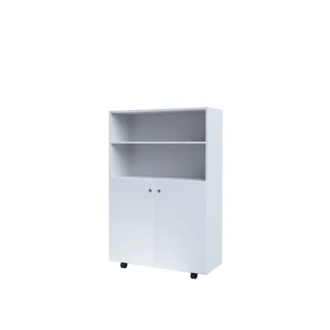 Dulap RFG, cu 4 polițe, cu roți, 1040 x 400 x 1500 mm, alb