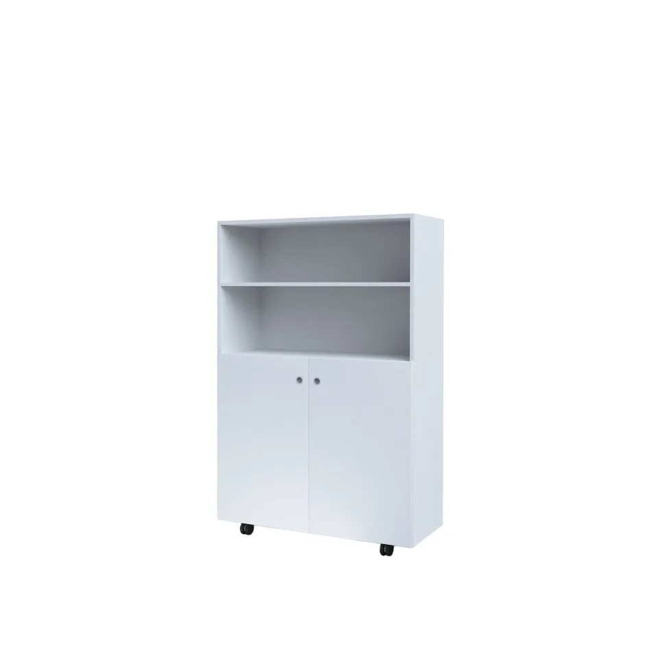 Dulap RFG, cu 4 polițe, cu roți, 1040 x 400 x 1500 mm, alb