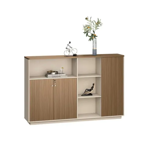 Dulap RFG Paris, 2000 x 400 x 1300 mm, nuc și gri deschis