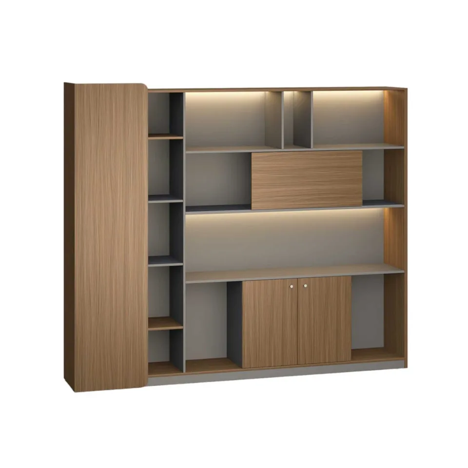 Dulap RFG Parma, 2400 x 400 x 2000 mm, nuc și grafit perlat