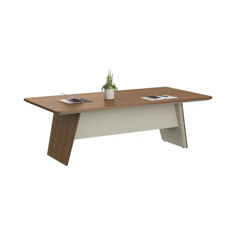 Masă de întâlniri RFG Elmaz, 3200 x 1200 x 760 mm, stejar australian și gri