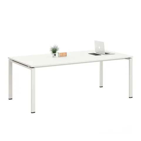 Masă de conferință RFG Monaco, 2000 x 1000 x 750 mm, albă