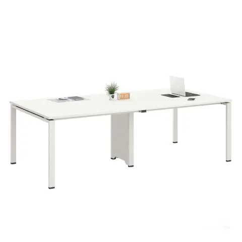 Masă de ședințe RFG Monaco, 2400 x 1200 x 750 mm, albă