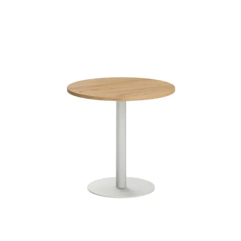 Masa de întâlniri RFG Barry, 800 x 800 x 750 mm, VL ELM, bază albă