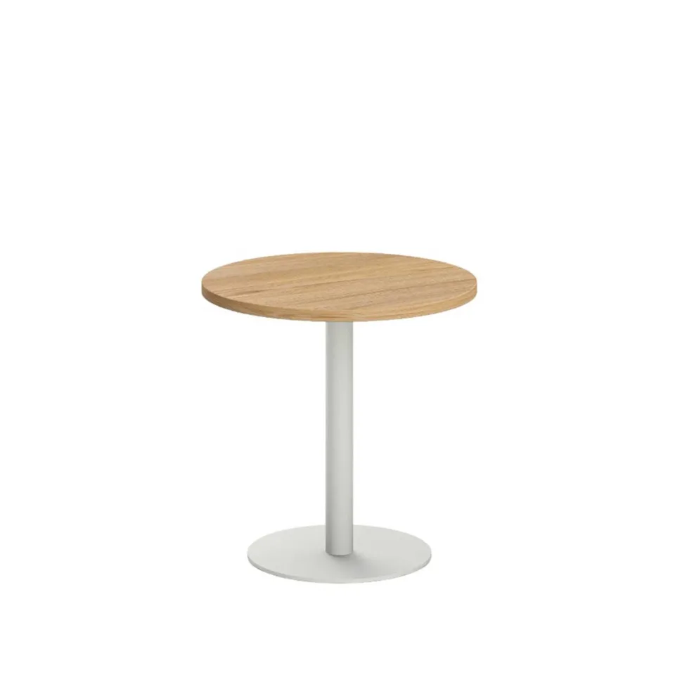 Masă de meeting RFG Barry, 600 x 600 x 600 mm, VL Ulm, Bază Albă