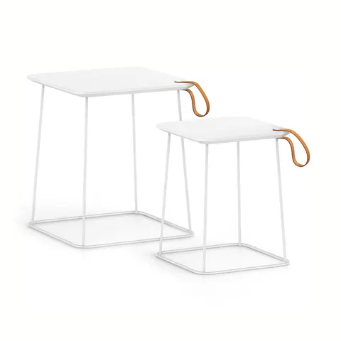 Interstuhl Masă joasă Hub HU920, alb, set de 2
