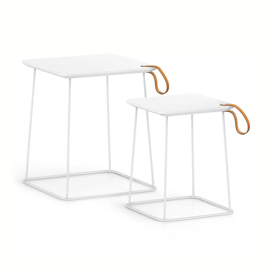 Interstuhl Masă joasă Hub HU920, alb, set de 2