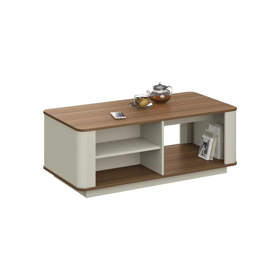 Masă joasă RFG Elmaz, 1200 x 600 x 450 mm, stejar australian și gri