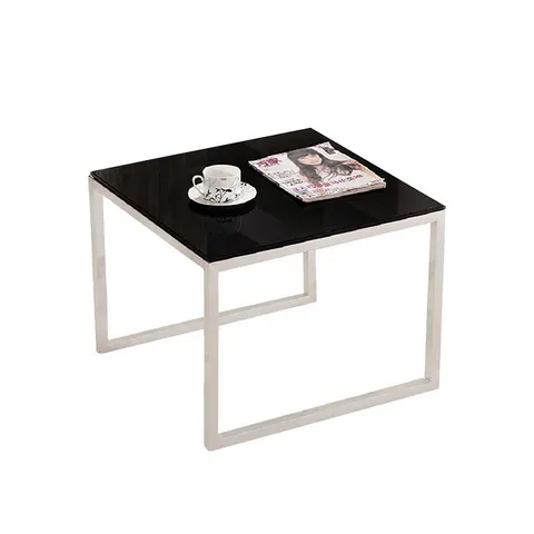 Masă joasă RFG Luxo Chrome, 600 x 600 x 440 mm, negru