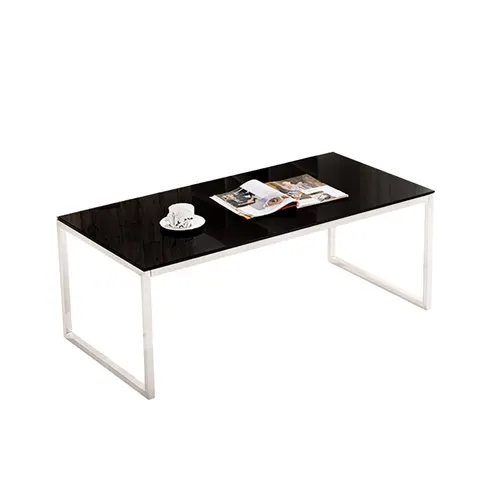Masă de cafea RFG Luxo Chrome, 1200 ? 600 ? 440 mm, negru
